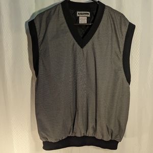 Inner Harbor Golf Collection V-Neck Pullover Windbreaker Vest, Dk Brn/White, Lg